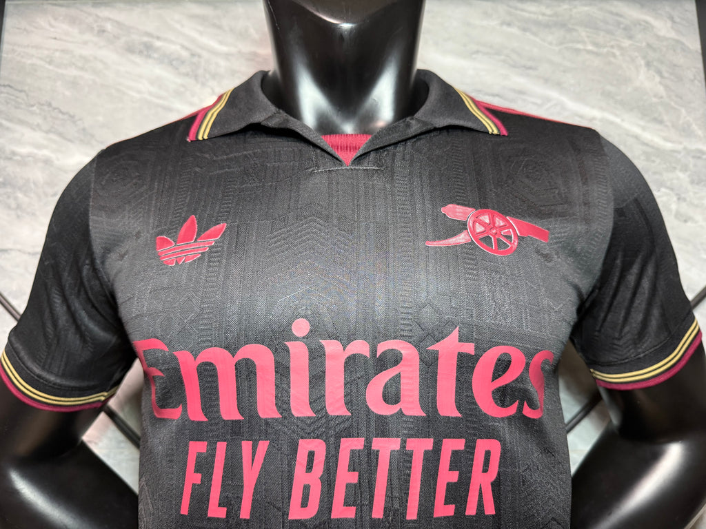 25-26阿森纳二客仿真版经典黑玩家版本