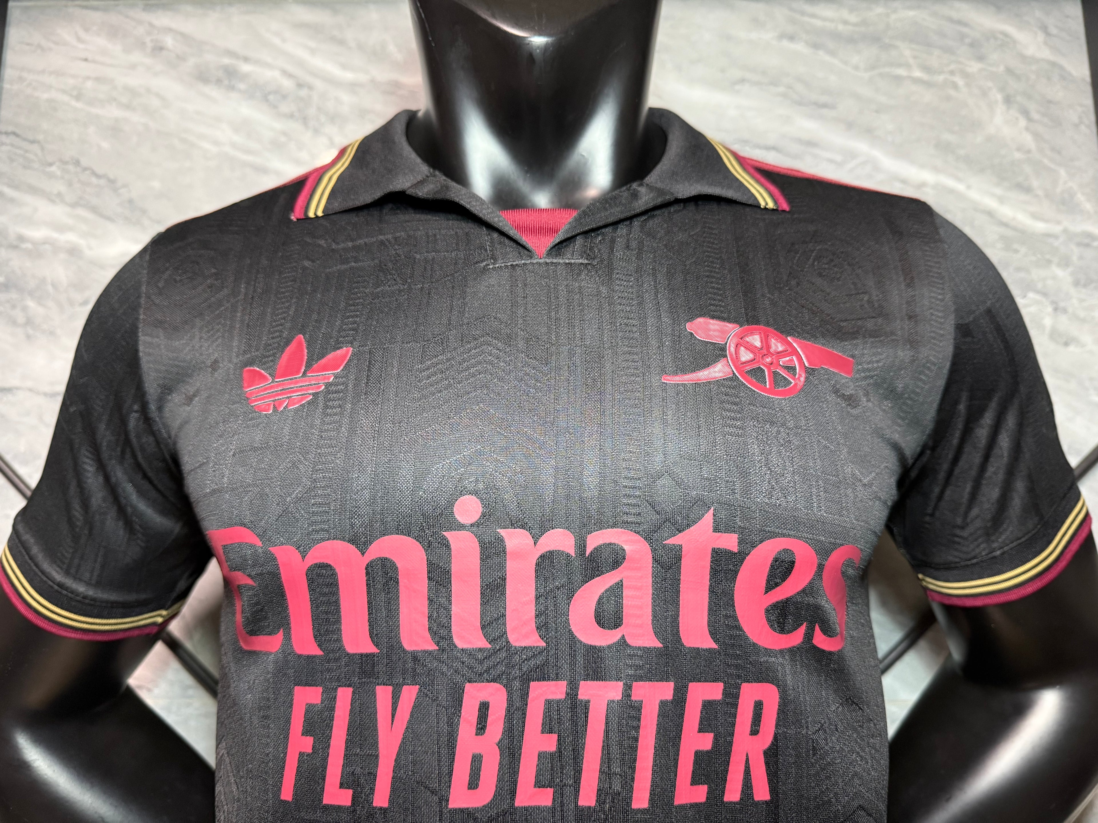 25-26阿森纳二客仿真版经典黑玩家版本